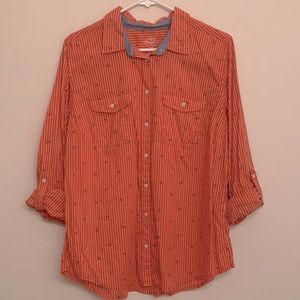 St.John’s Bay red stripes shirt EC